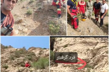 عملیات تیم امدادونجات ۱۲۵ برای نجات کوهپیمای جوان در ارتفاعات سفید کوه خرم آباد