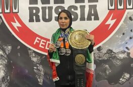 مدال طلا وقهرمانی مهری ماه حاجی زاده در مسابقات جهانی 2023پاورلیفتینگ جهانی روسیه
