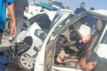 تصادف مرگبار دو پژو در محور فرعی خرم‌آباد ـ ازنا؛ هشدار پلیس درباره تجاوز به چپ